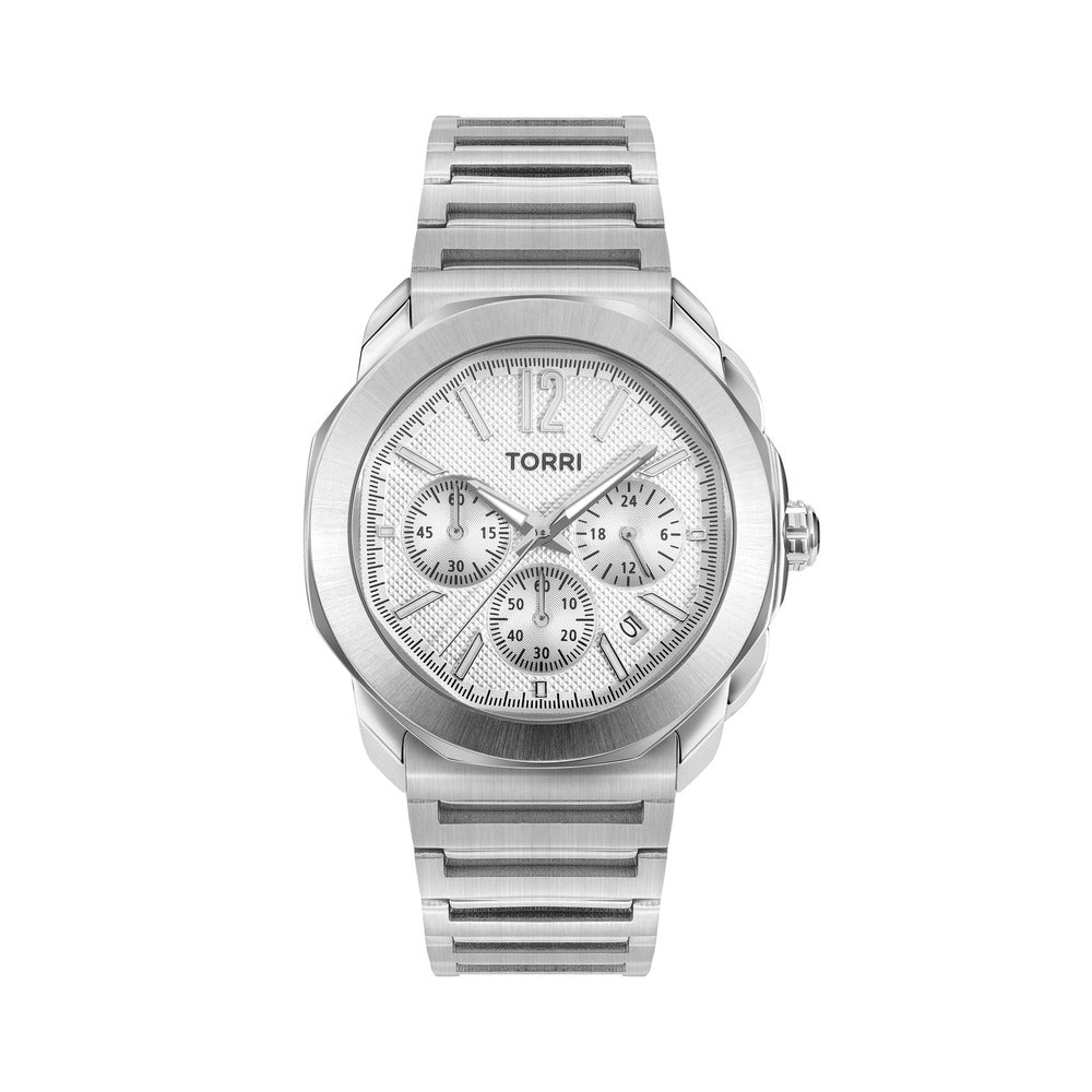 Men Silver 40mm Watch