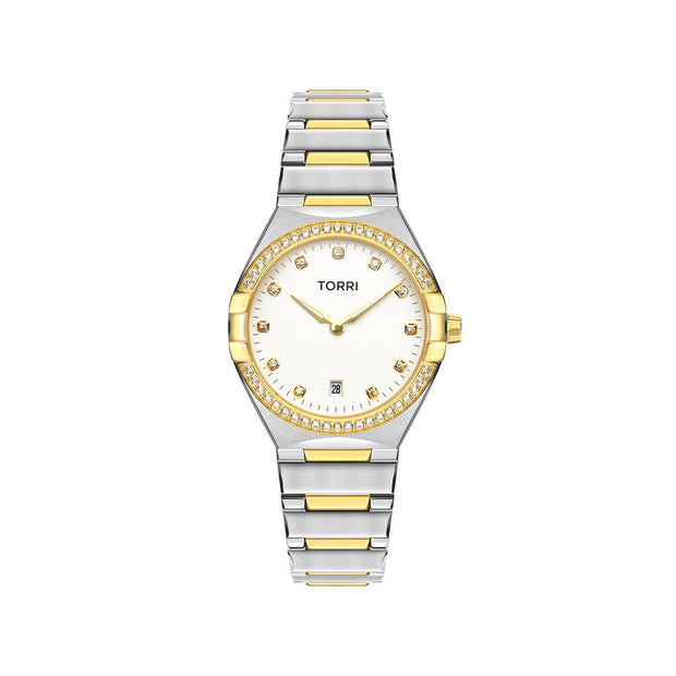 Women Manuel Two Tone Watch