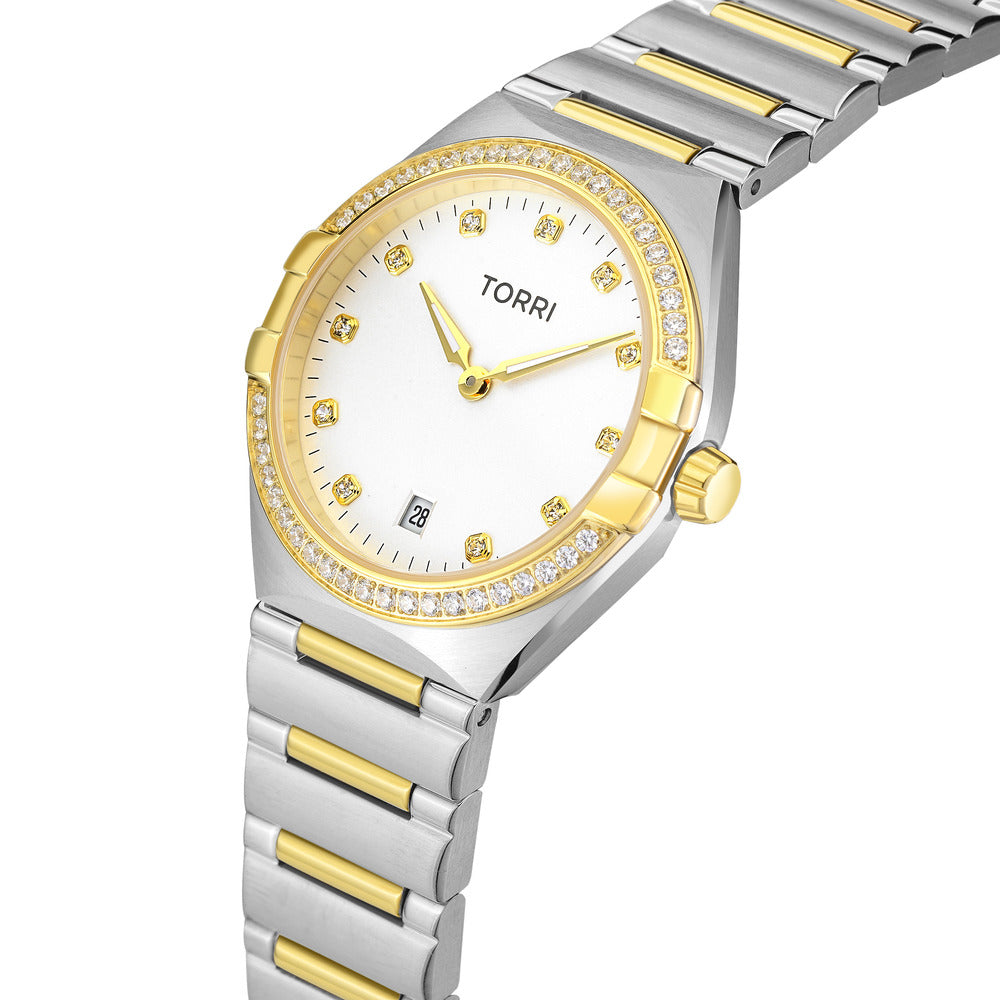 Women 34mm Silver/Gold Watch