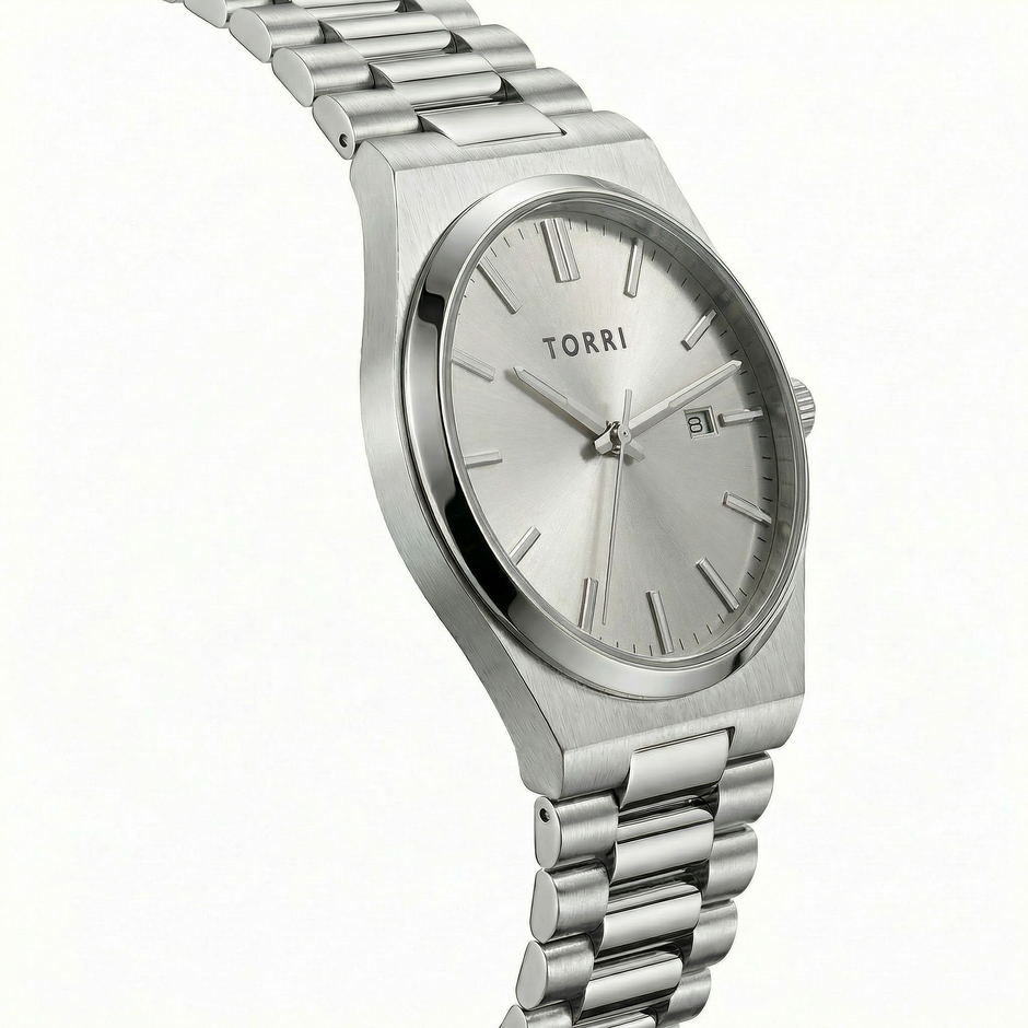 Men White Watch