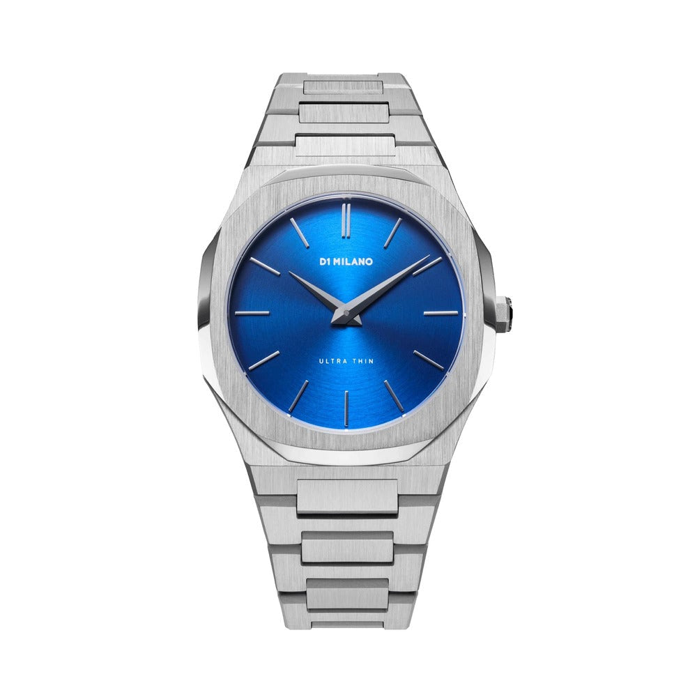 Men Ultra Thin Blue 40mm Watch