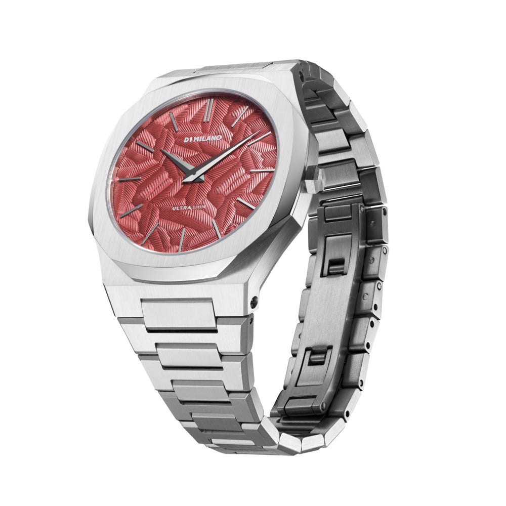 Ultra Thin Men Silver 40mm Watch