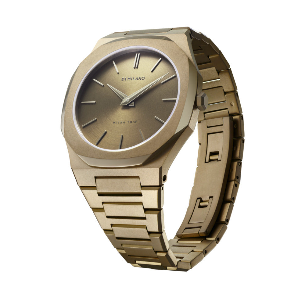 Men Ultra Thin Gold 40mm Watch