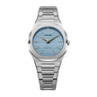 Women Ultra Thin Blue 34mm Watch
