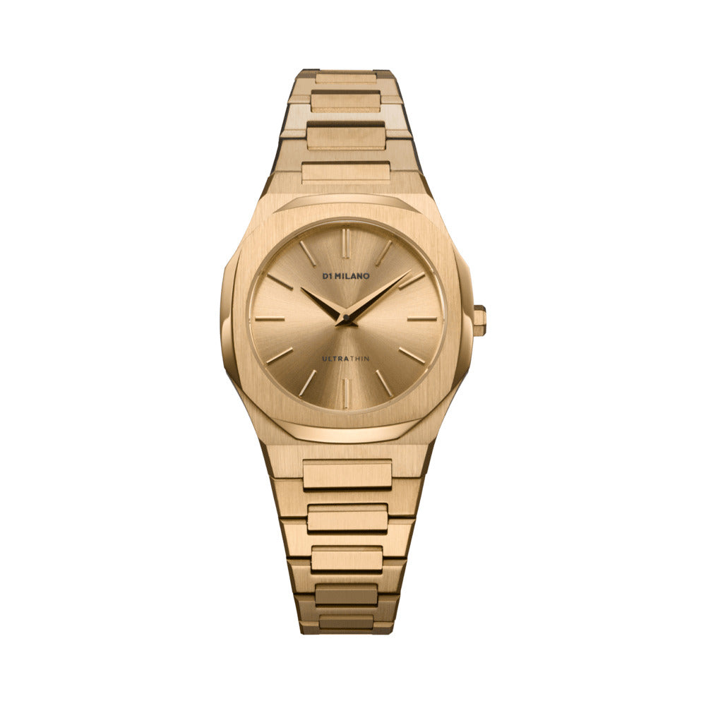 Ultra Thin Women 30mm Gold Watch