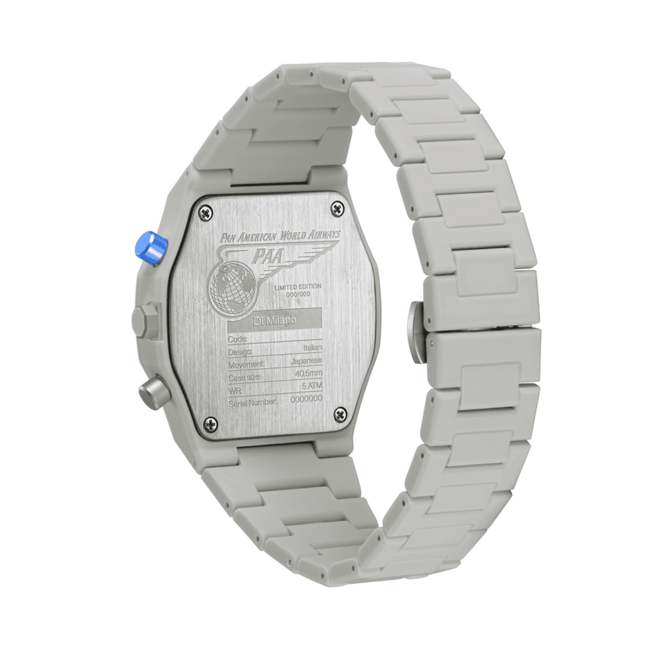 ساعة بان آم رمادية للرجال