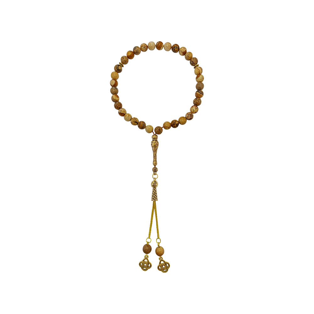 Dici Unisex Gold/Brown Prayer Beads - 4894626184932