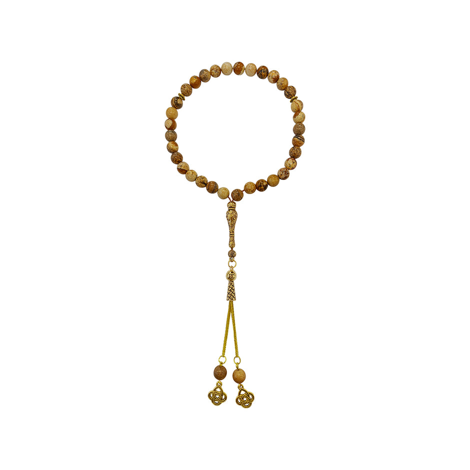 Men Gold/Brown Prayer Beads
