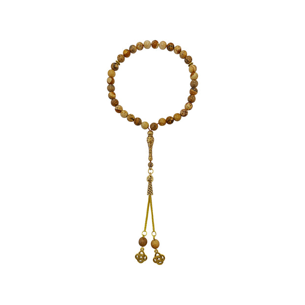 Men Gold/Brown Prayer Beads