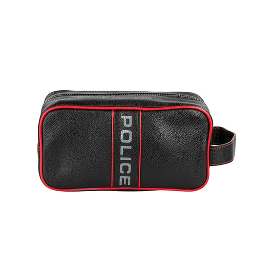 Police Men Leather Black Pouch