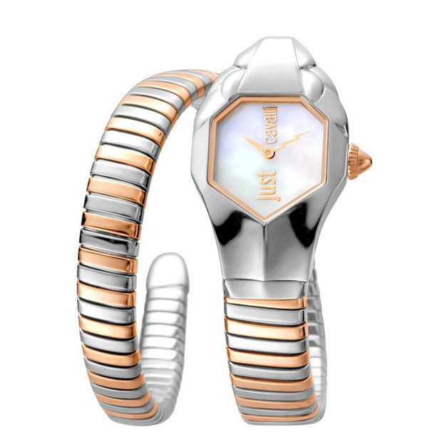 ساعة جست كافالي جست جلام النسائية الفضية كوارتز أنالوج