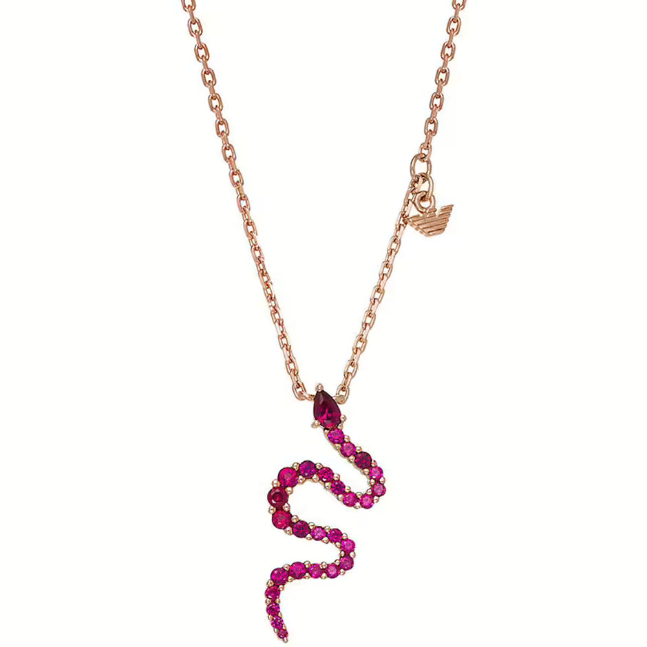 قلادة نسائية من الذهب الوردي