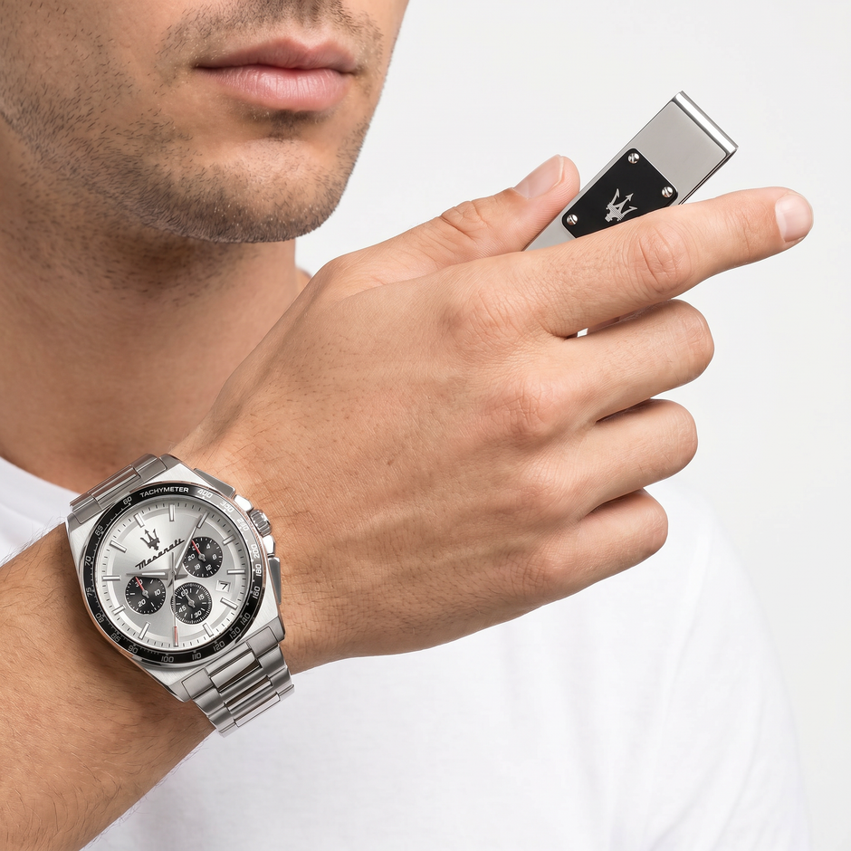 Men Velocita Silver 43mm Watch