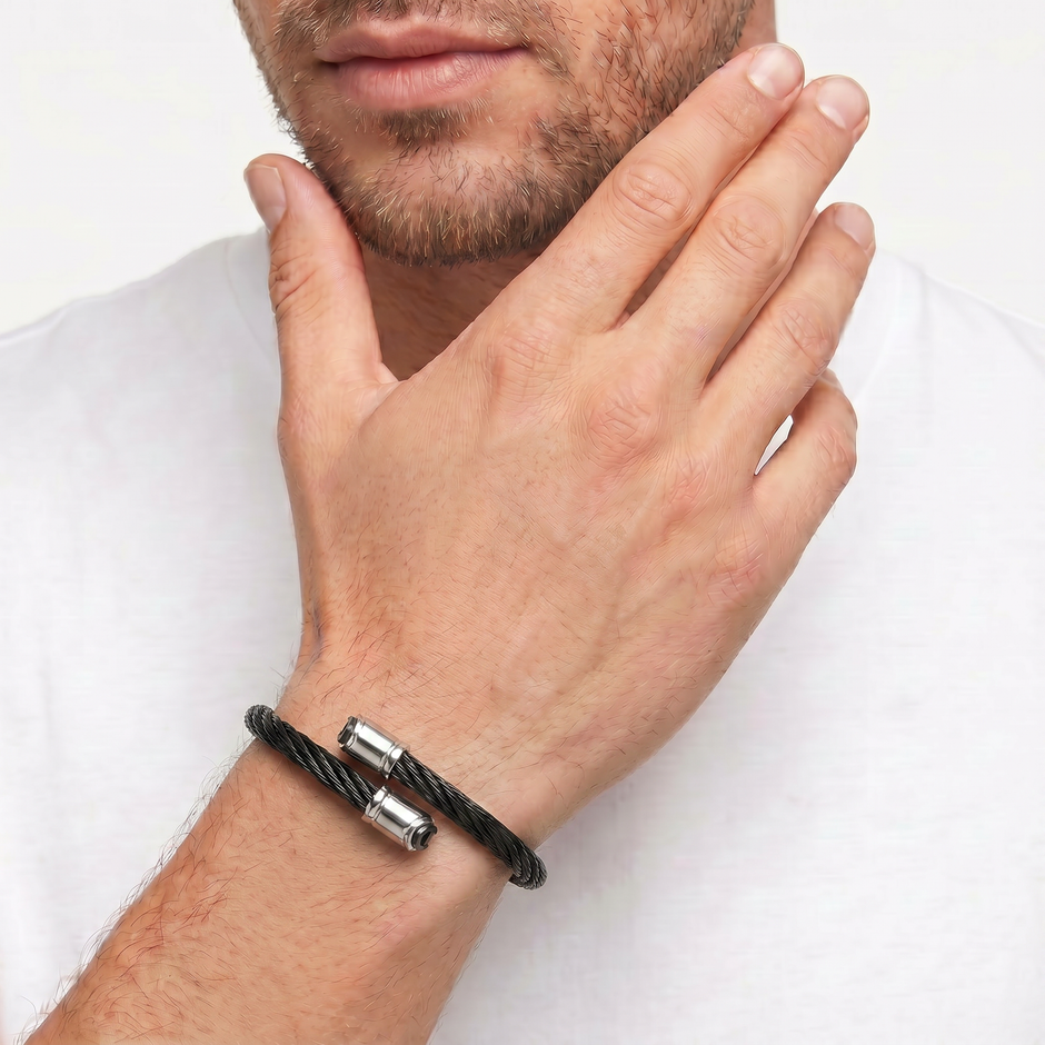 Men Ignazio Black Bangle