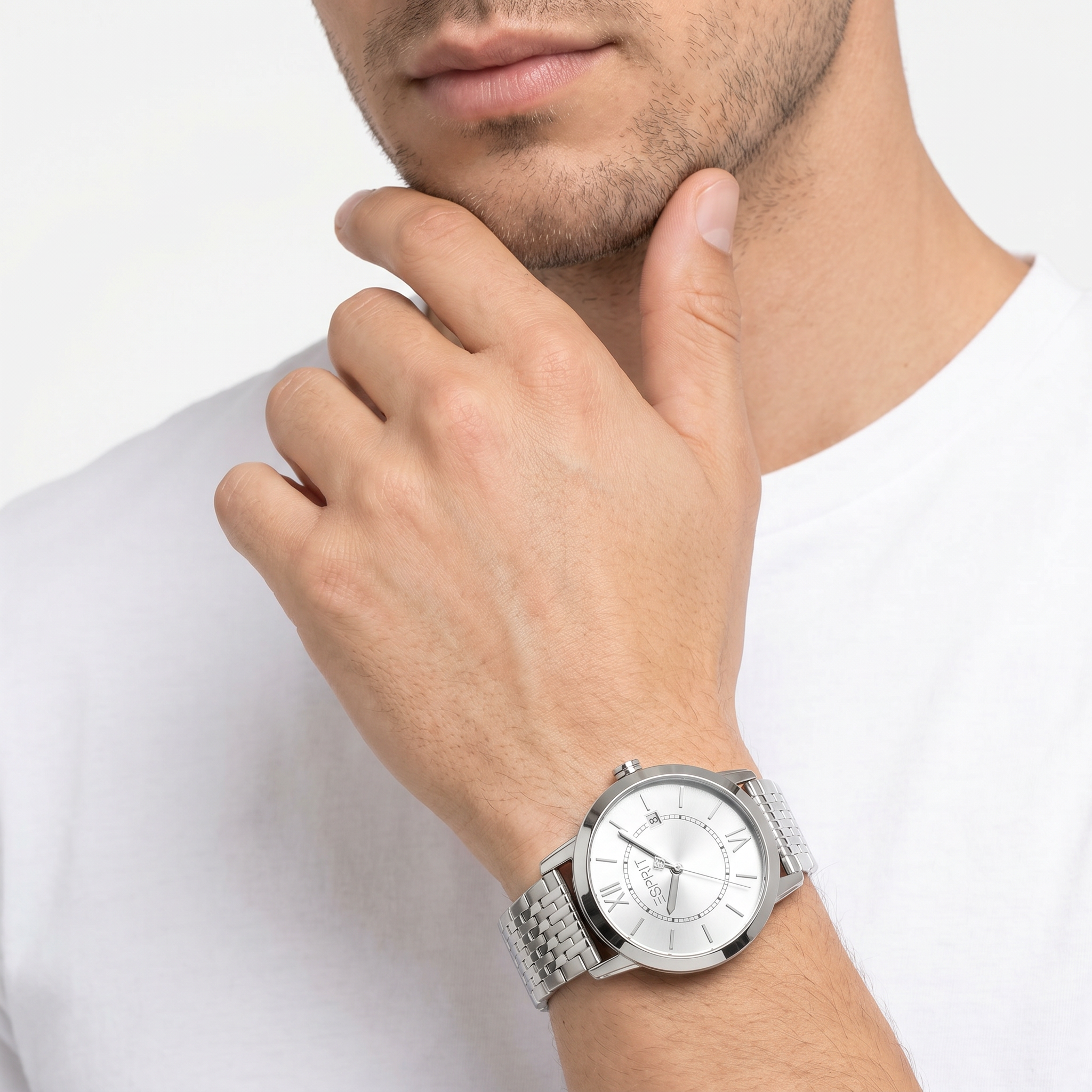 Men Benjamin Silver Watch