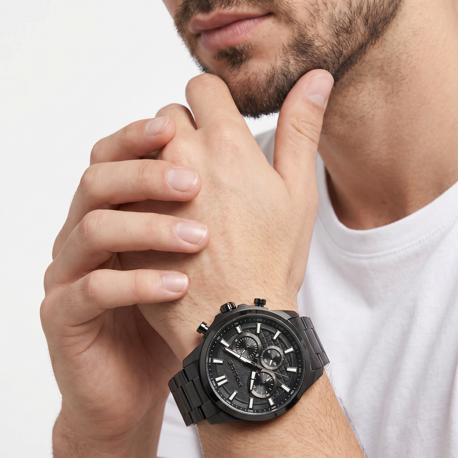 Men Rangy Black Watch
