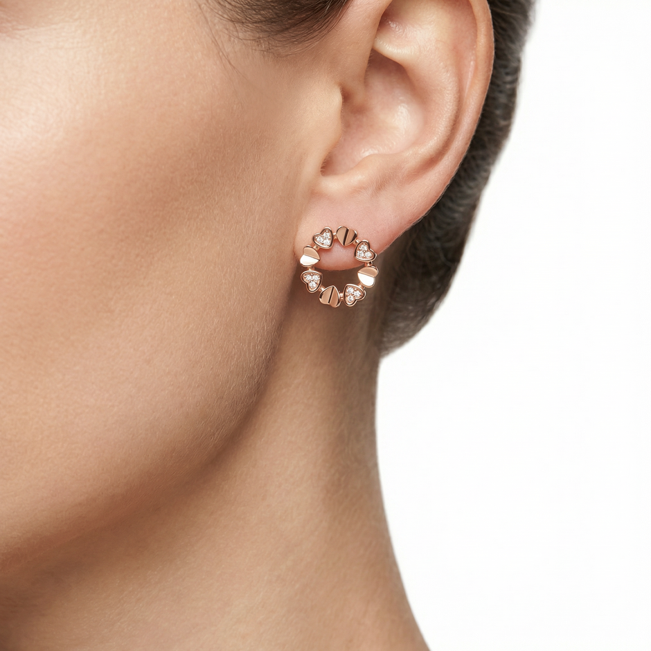 Women Rose Gold Earring
