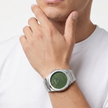 Men Ultra Thin Green Watch