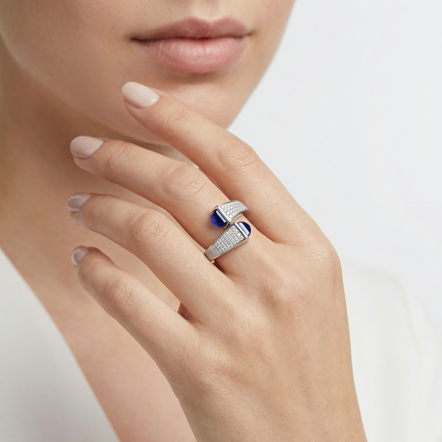 خاتم مارلي الفضي النسائي