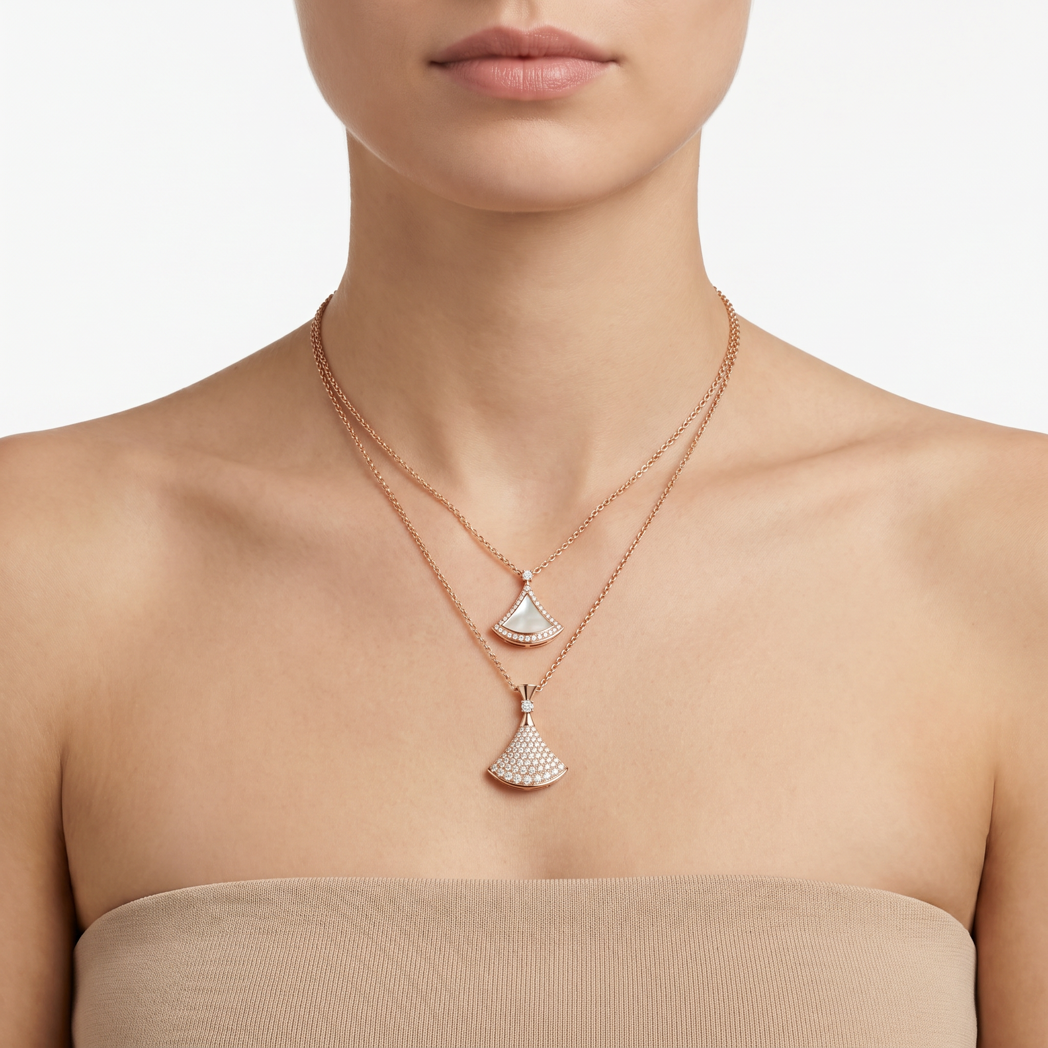 Women Rose Gold Necklace