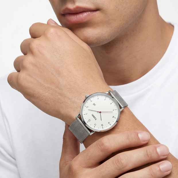 Men Silver Watch