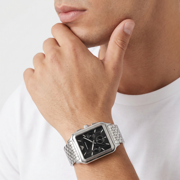 Men Silver Watch