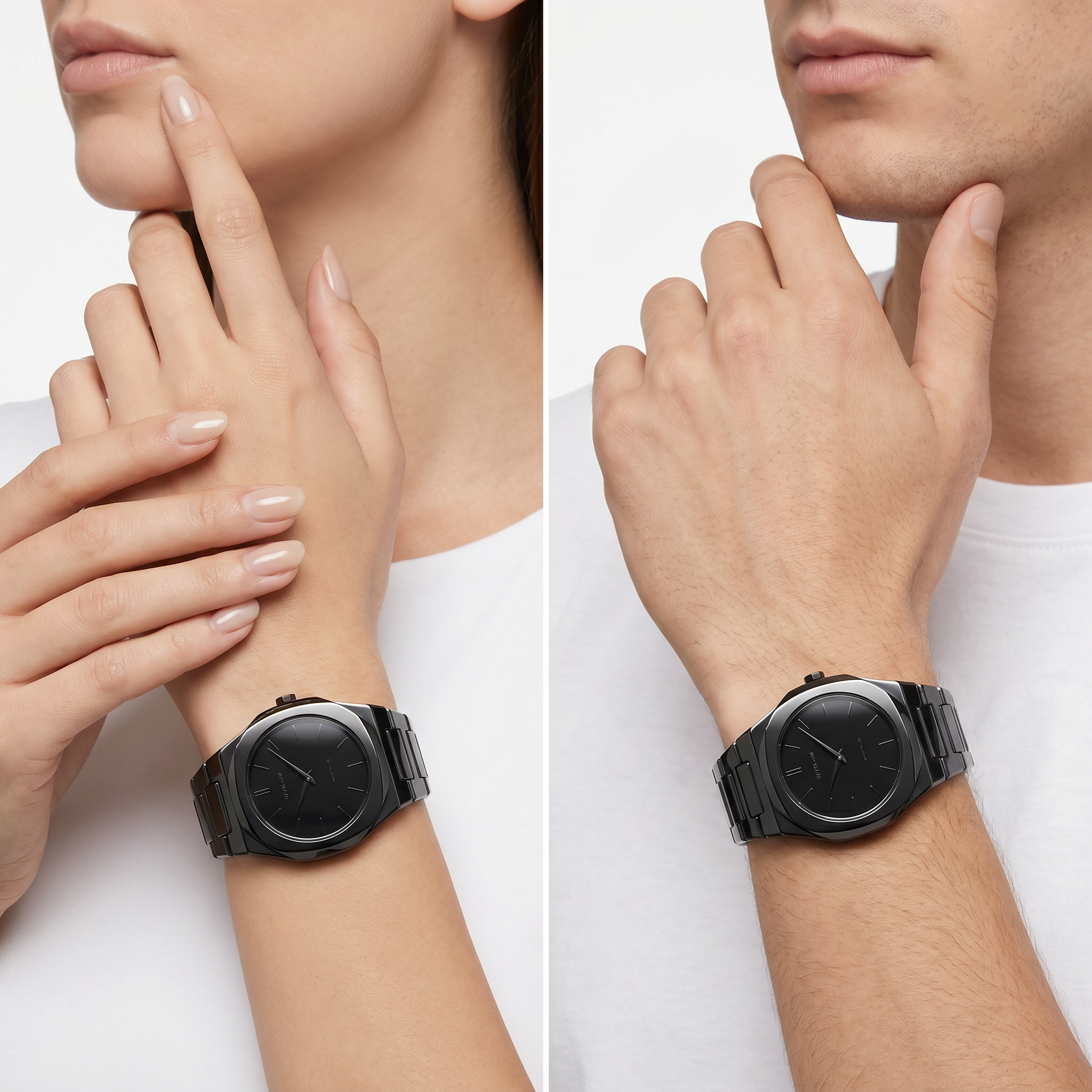 Unisex Black Mirror Watch