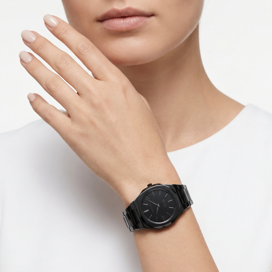 Women Ultra Thin Mirror Watch