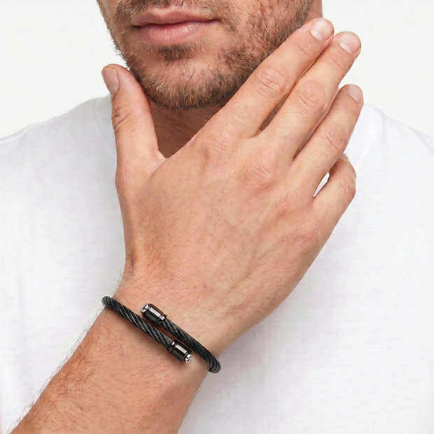 Men Ignazio Black Bangle