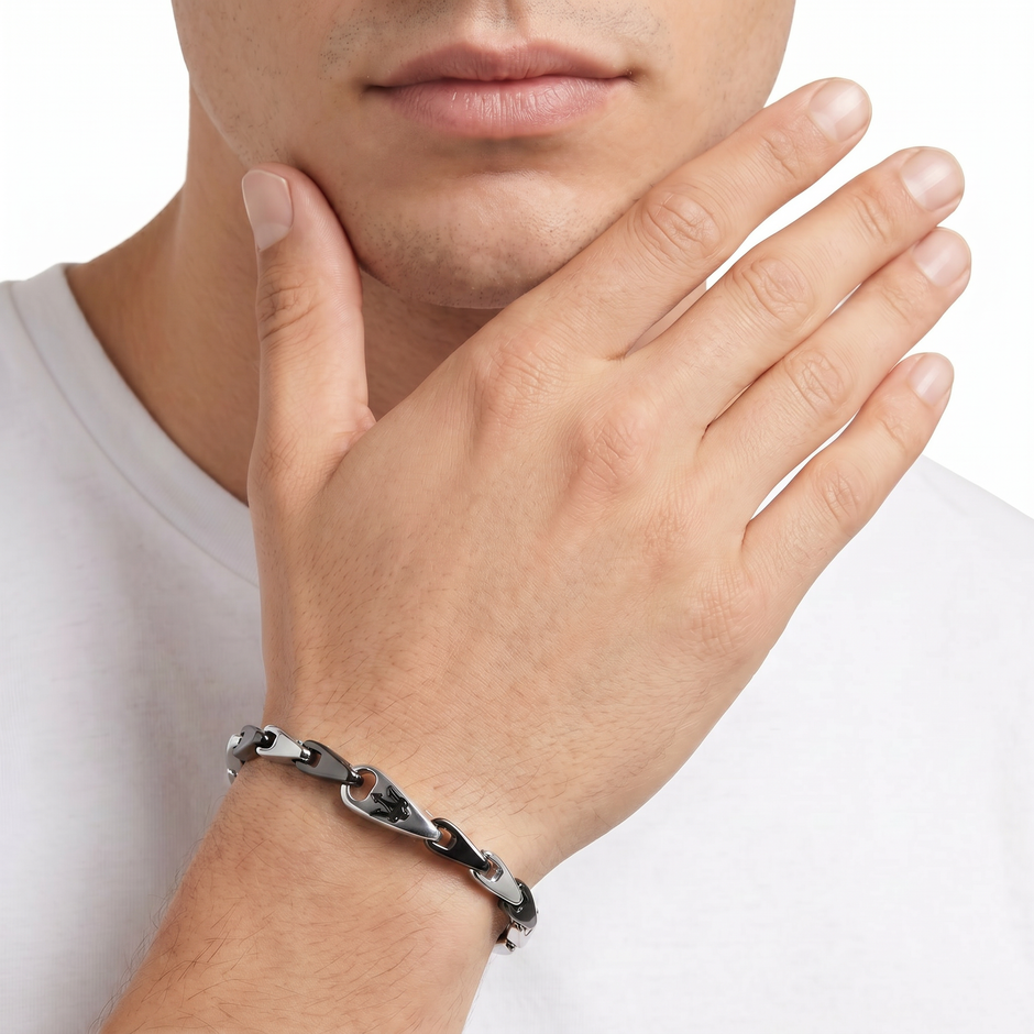 Men Iconic Silver Bracelet