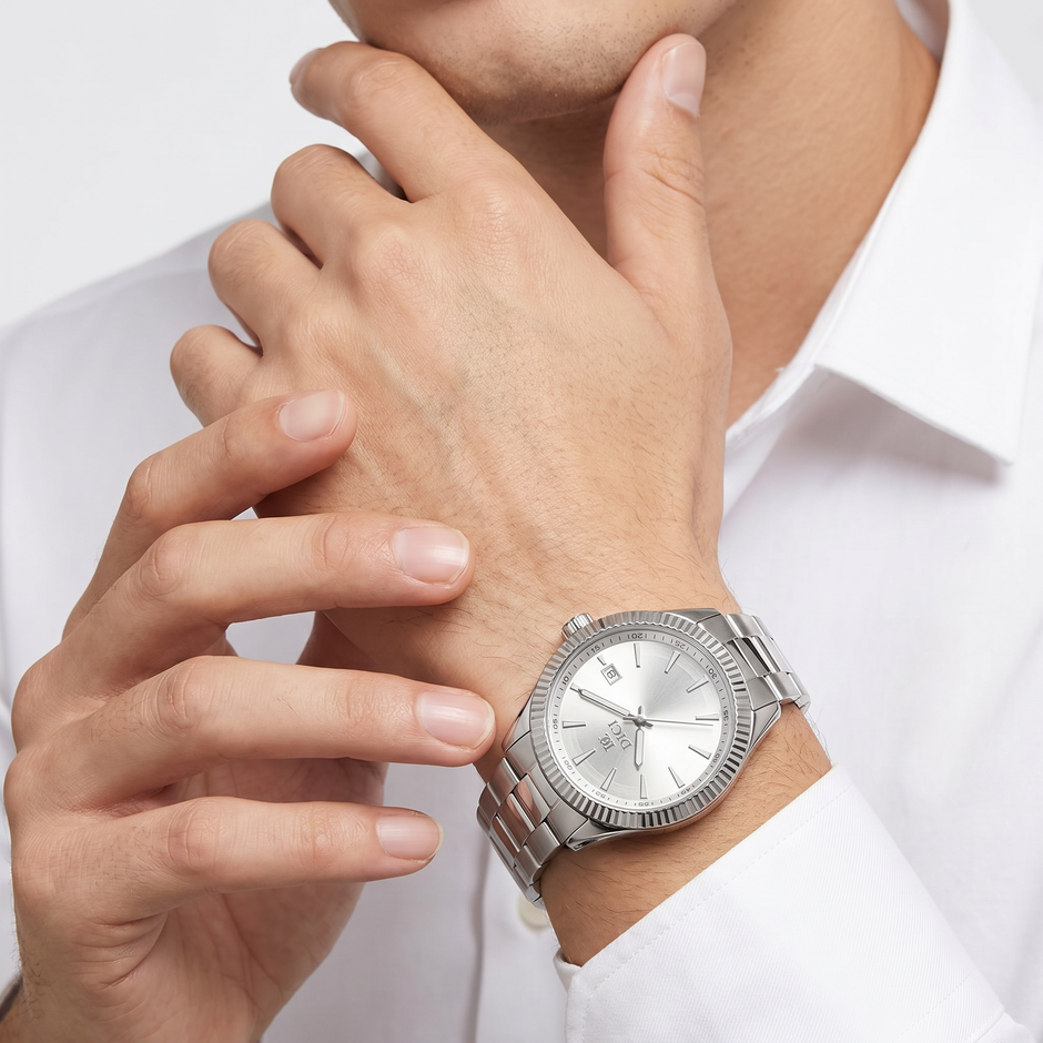 Men Cesare Silver Watch