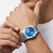 Men Ultra Thin Blue Watch