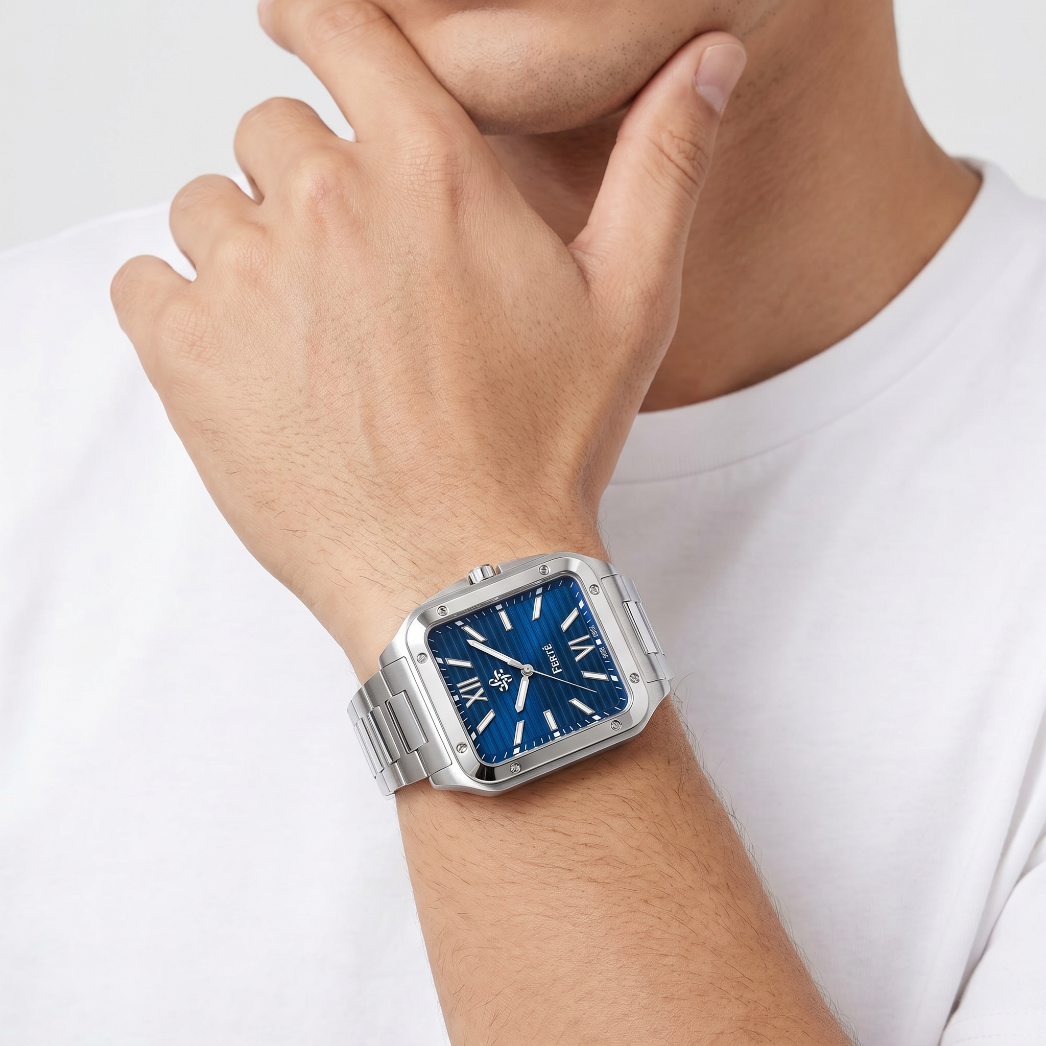 Men Silver Watch