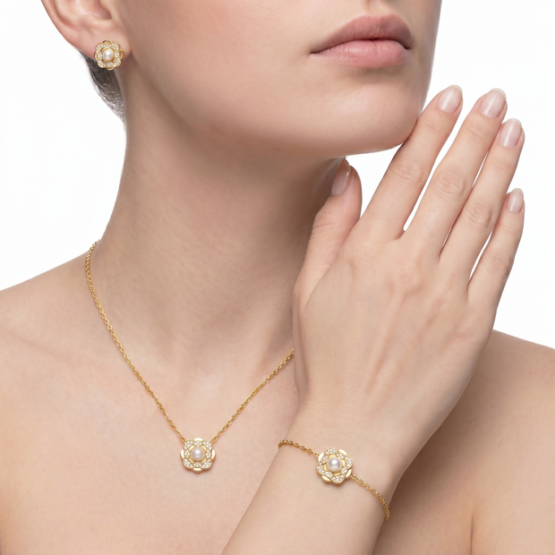 Women Jasmine Gold Jewelry Set