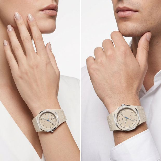 Unisex Polycarbon Light Grey Watch