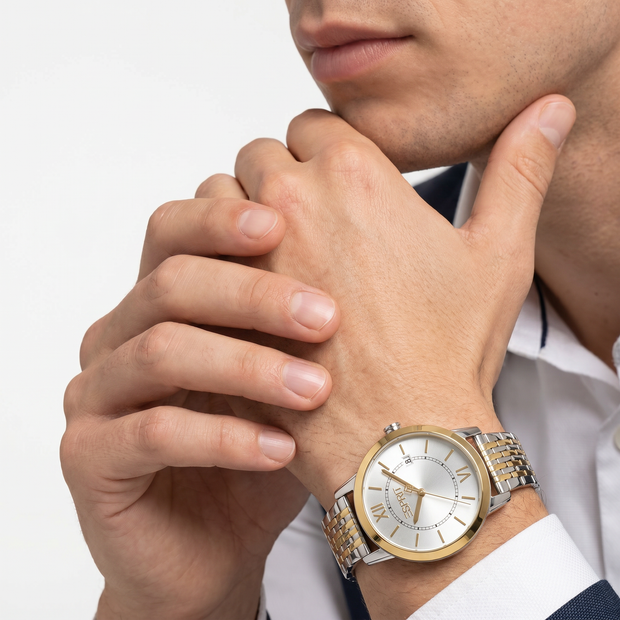 Men Benjamin Two Tone Watch