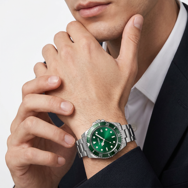 Men Luciano Silver  Watch