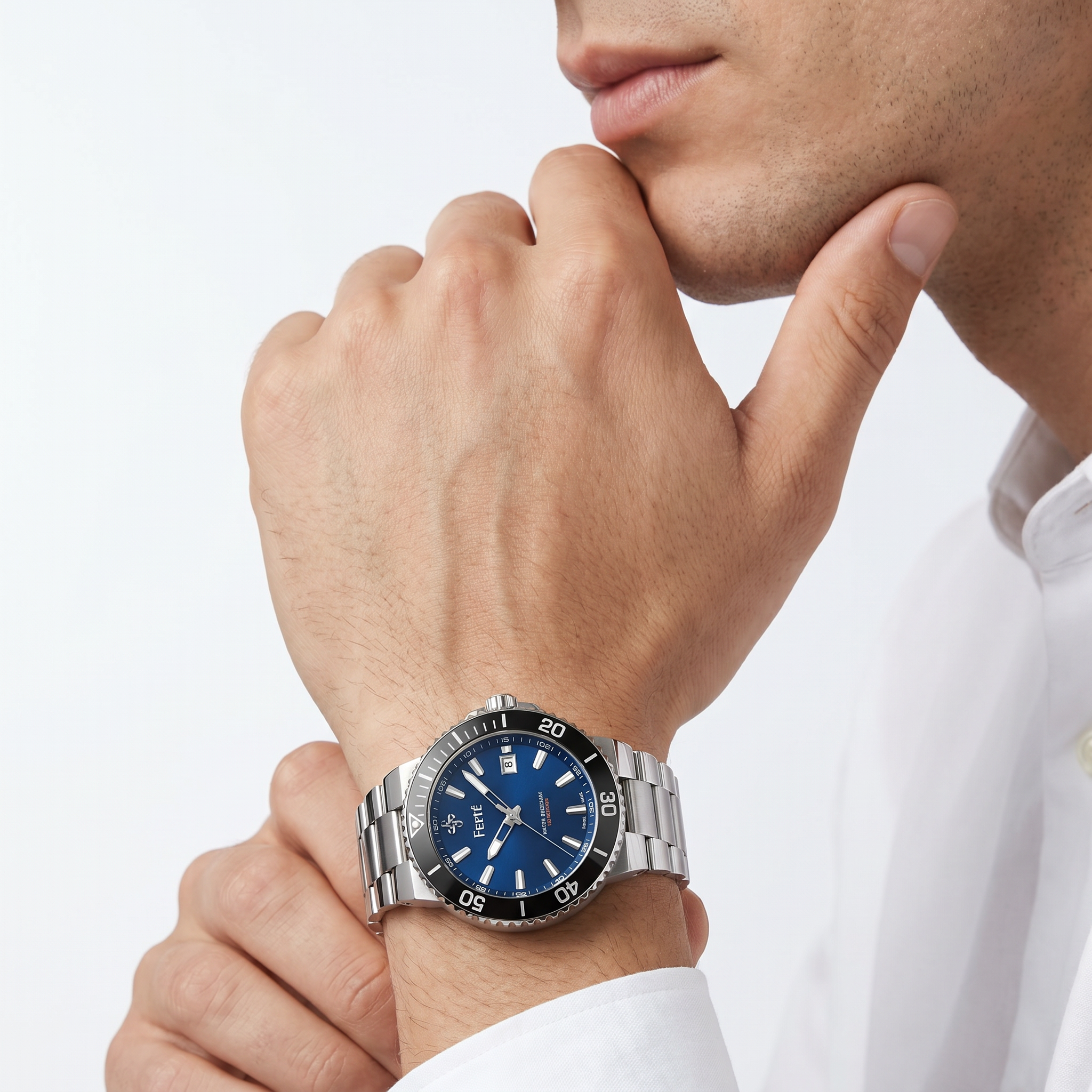Men Silver Watch