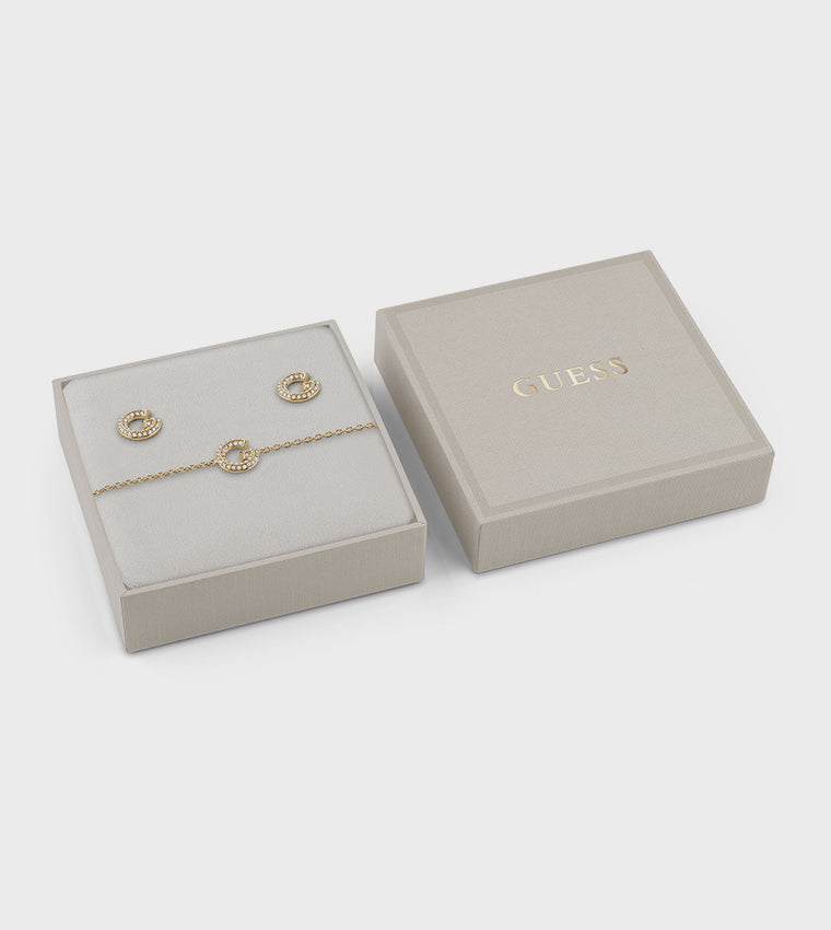 Women G Crystal Jewelry Set