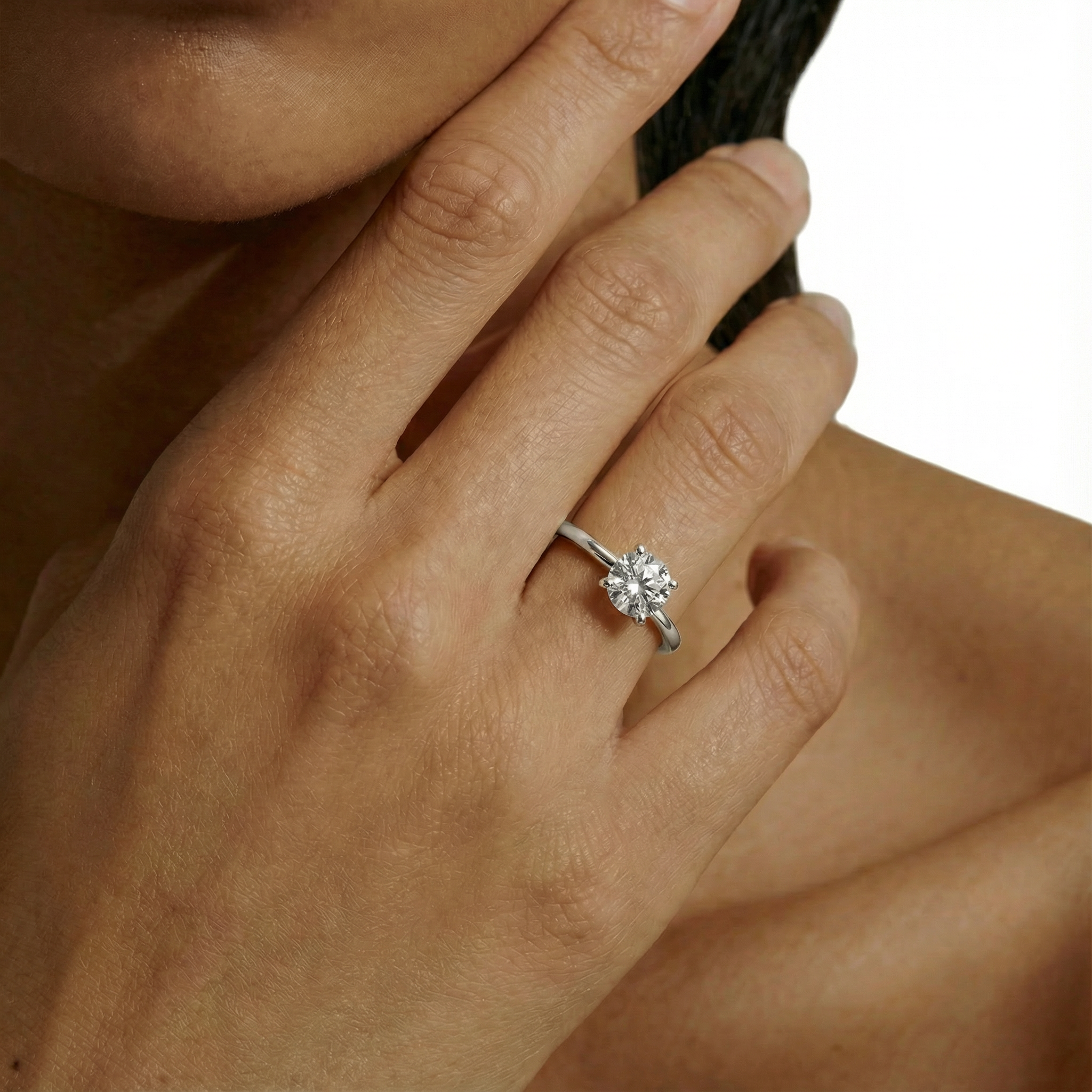 Women Solitaire Crystal Ring