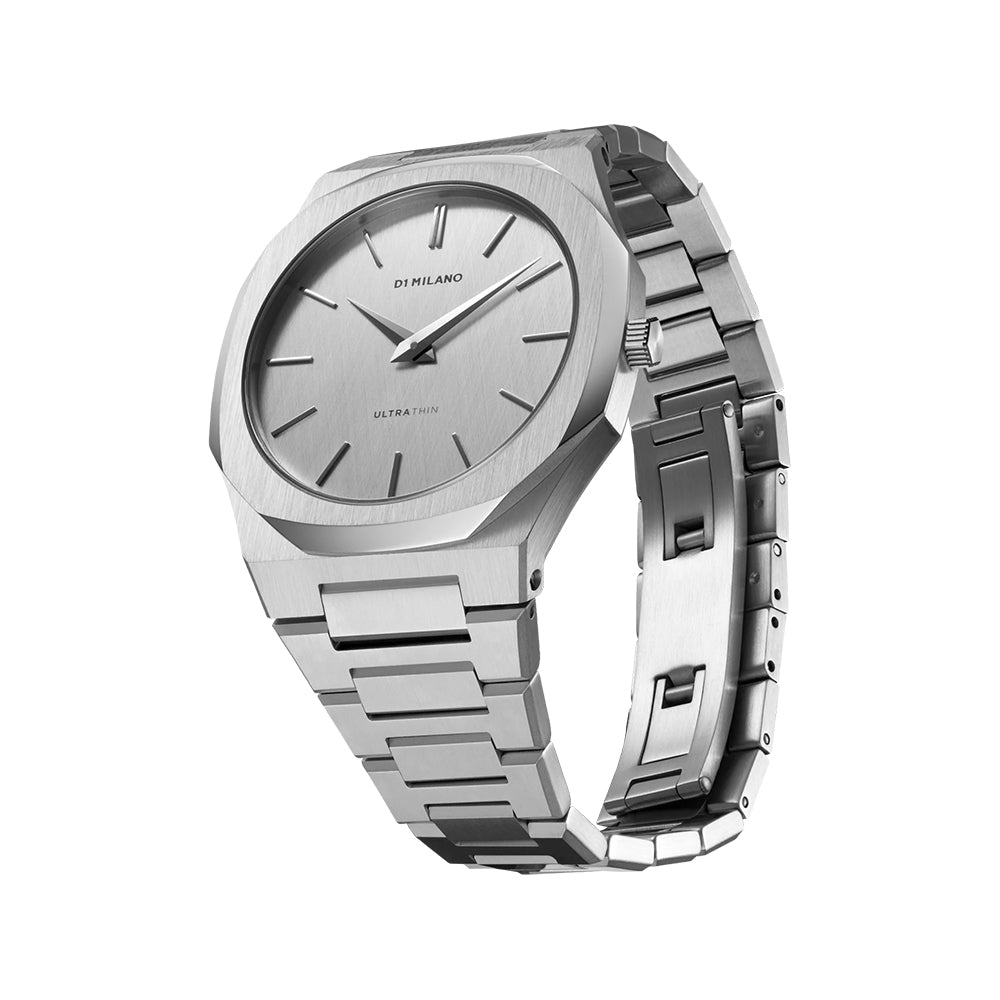 Men Ultra Thin Silver 40mm Watch