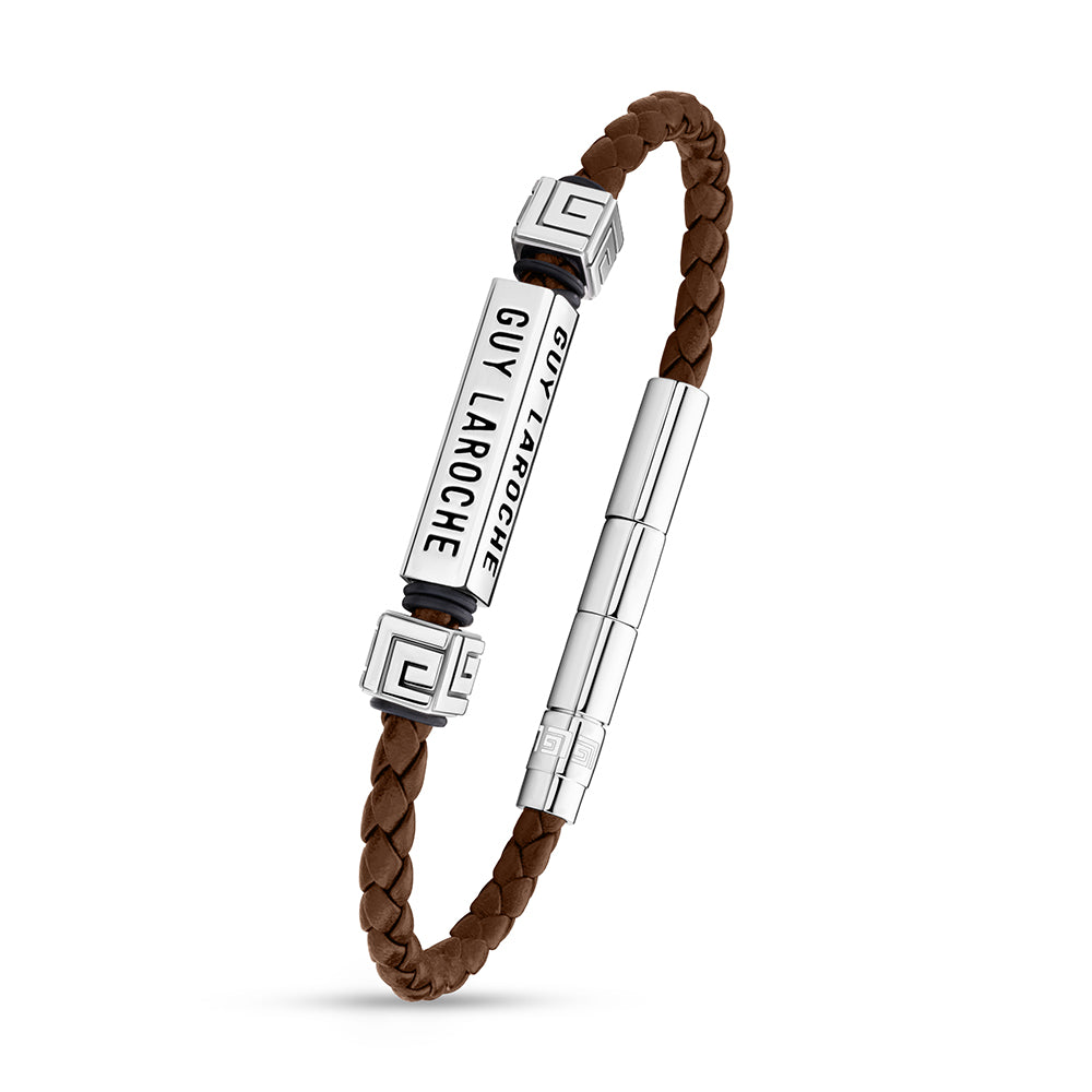 Jean Stainless Steel And Brown Bracelet