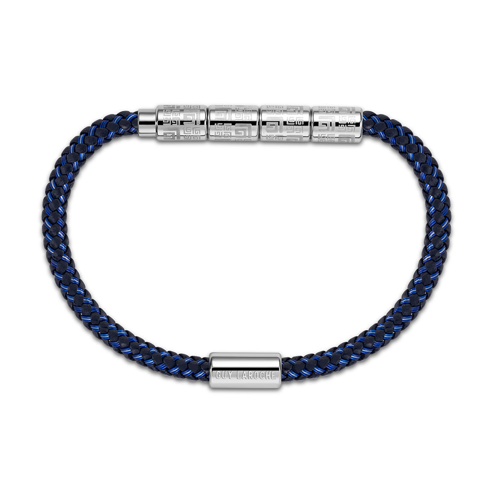 Pierre Stainless Steel And Blue Bracelet