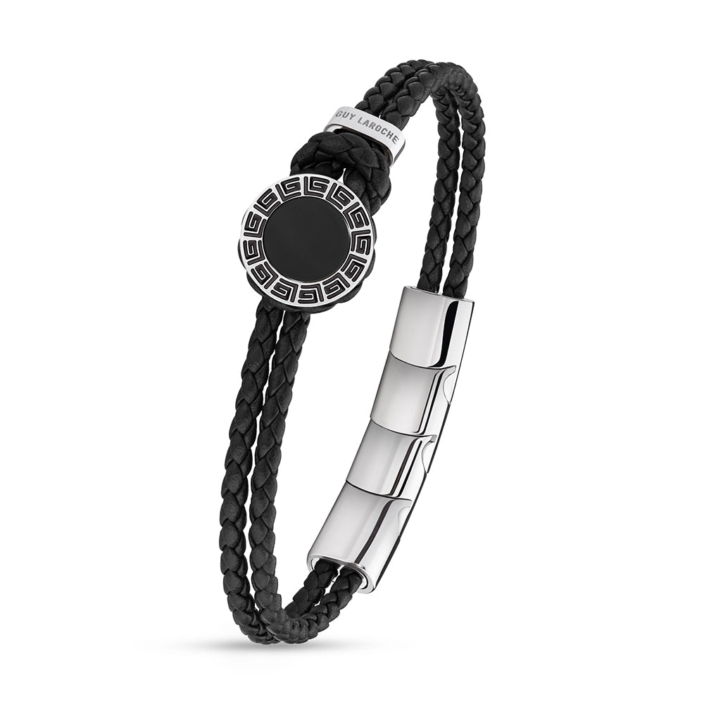 Marc Stainless Steel And Black Bracelet