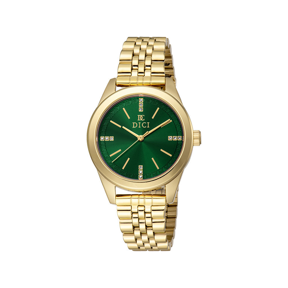 Lussia Women Green Stainless Steel Watch