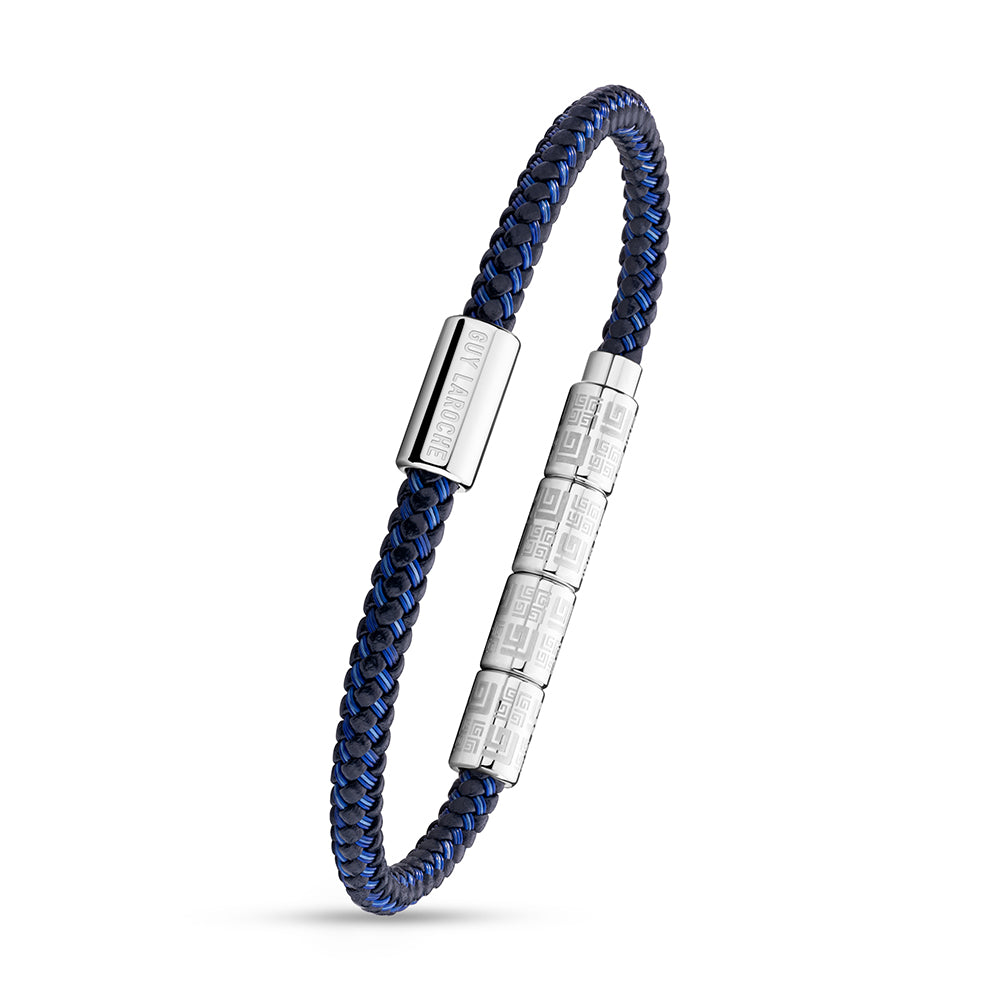 Pierre Stainless Steel And Blue Bracelet