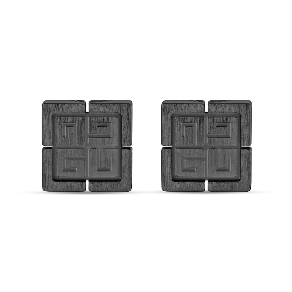 Charli Stainless Steel And Black Cufflinks