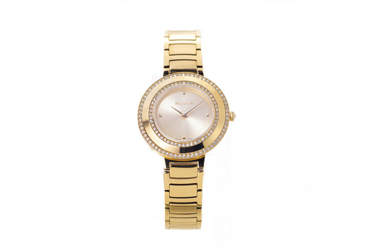 Women Gold Stainless Steel 33.5mm Watch