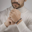 Pierre Stainless Steel And Blue Bracelet