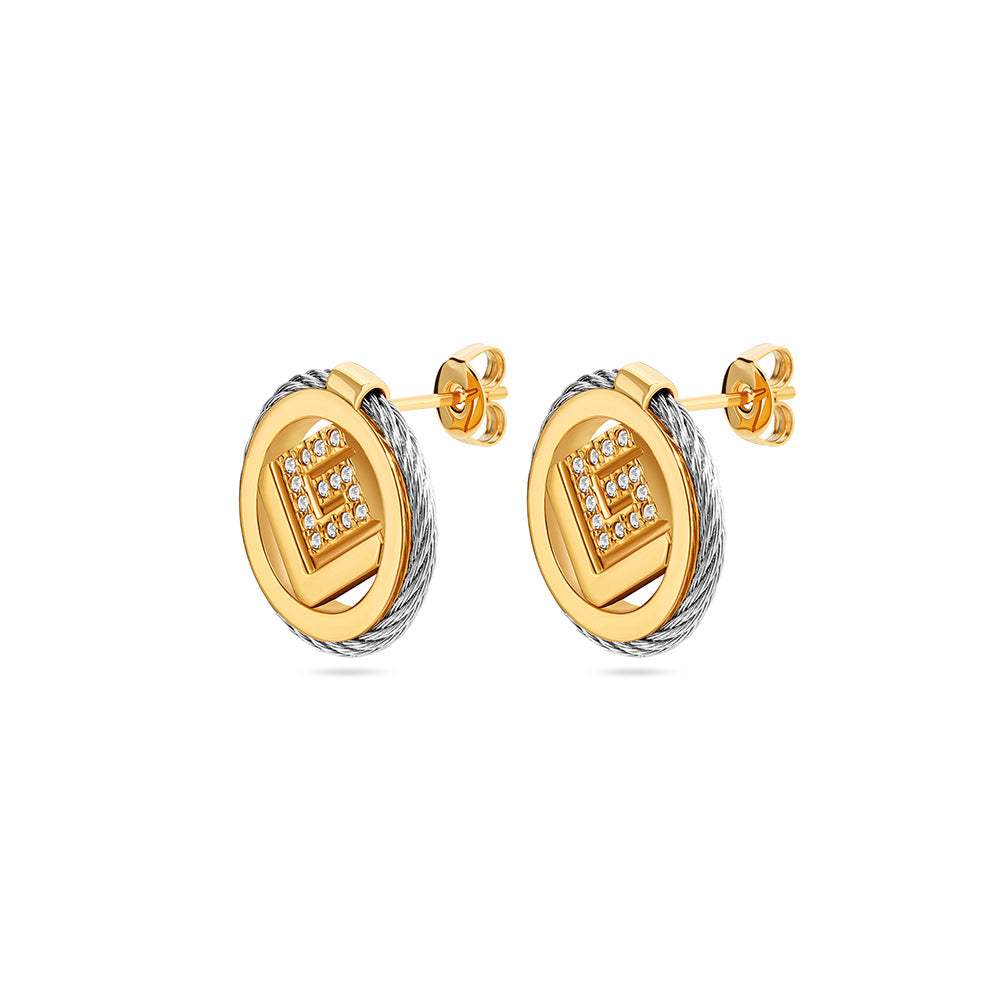 Camille Two Tone Earrings